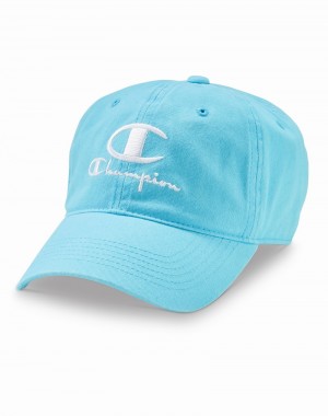 Boné Champio Garment Washed Relaxed Masculino Azuis | H5PV07