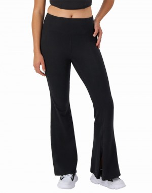 Calças Champio High-Waisted Flared Feminino Pretas | S3EX30