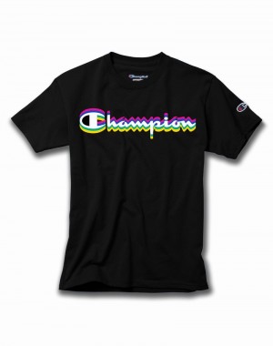 Camiseta Champio Algodão Menino Pretas | W3GD89