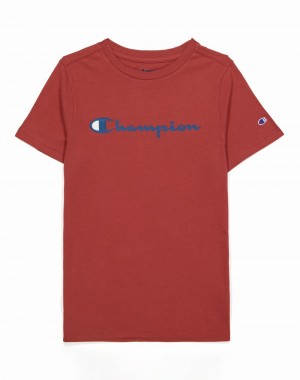 Camiseta Champio Curta-Sleeve Menino Vermelhas | I4GA11