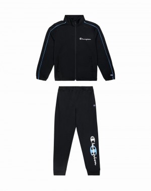Conjuntos Champio Atletismo Jacket and Pants Menino Pretas | Z2PX07