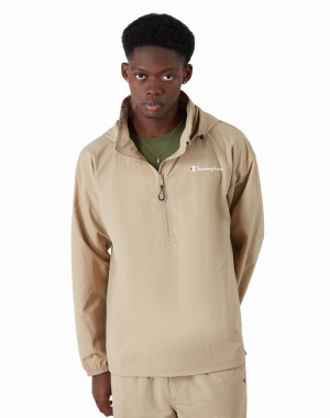 Jaquetas Champio Ripstop Anorak Masculino Bege | M6DD32