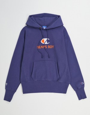 Moletom com Capuz Champio BEAMS BOY Reverse Weave Feminino Roxo | U5IG39