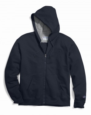 Moletom com Capuz Champio Big & Altas Fleece Full Zip Masculino Pretas | U5LZ38