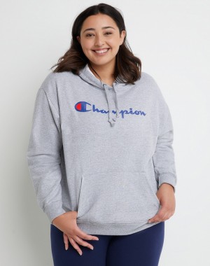Moletom com Capuz Champio Powerblend Feminino Cinzentas | Z8OF70
