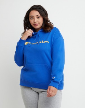 Moletom com Capuz Champio Powerblend Feminino Azuis | R6OI40