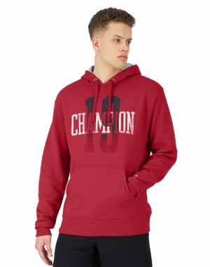 Moletom com Capuz Champio Powerblend Masculino Vermelhas | X4UU71