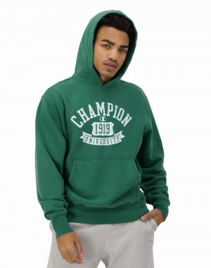 Moletom com Capuz Champio Reverse Weave Masculino Verdes | L8SG60