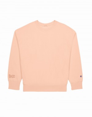Moletons Champio Eco Future Reverse Weave Crewneck Masculino Rosa | T7IM85