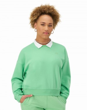 Moletons Champio Powerblend Polo Feminino Verdes | Z4FS29
